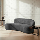 Sofá Curvo 04 Lugares 230cm Eron Braço Esquerdo Poliéster Cin