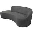 Sofá Curvo 04 Lugares 230cm Eron Braço Esquerdo Poliéster Cin