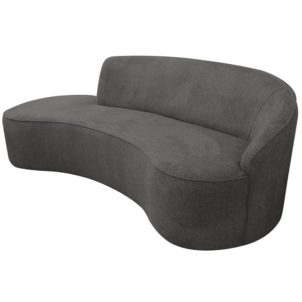 Sofá Curvo 04 Lugares 230cm Eron Braço Esquerdo Poliéster Cin