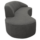 Sofá Curvo 04 Lugares 230cm Eron Braço Esquerdo Poliéster Cin