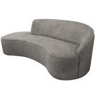 Sofá Curvo 04 Lugares 230cm Eron Braço Esquerdo Poliéster Cin