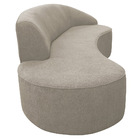 Sofá Curvo 04 Lugares 230cm Eron Braço Esquerdo Suede Camurça