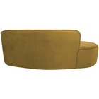 Sofá Curvo 04 Lugares 230cm Eron Braço Esquerdo Veludo Amarel