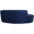 Sofá Curvo 04 Lugares 230cm Eron Braço Esquerdo Veludo Azul M