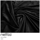 Sofá Curvo 04 Lugares 230cm Eron Braço Esquerdo Veludo Preto