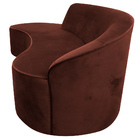 Sofá Curvo 04 Lugares 230cm Eron Braço Esquerdo Veludo Terrac