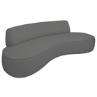 Sofá Curvo 120cm 2 L E 1 Poltrona Orgânico Escritório Recepçã