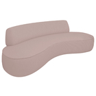 Sofá Curvo 120cm 2 Lugares E 2 Poltronas Amsterdã Bouclé - Do