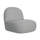 Sofá Curvo 120cm 2 Lugares E 2 Poltronas Amsterdã Bouclé - Do