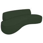 Sofá Curvo 120cm 2l E 1 Poltrona Orgânico Escritório Recepção