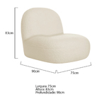 Sofá Curvo 130cm 2l E 1 Poltrona Orgânico Escritório Recepção