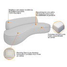 Sofá Curvo 130cm 2l E 1 Poltrona Orgânico Escritório Recepção