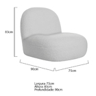 Sofá Curvo 130cm 2l E 1 Poltrona Orgânico Escritório Recepção