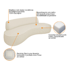 Sofá Curvo 130cm 2l E 1 Poltrona Orgânico Escritório Recepção