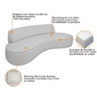 Sofá Curvo 140cm 2 L E 1 Poltrona Orgânico Escritório Recepçã