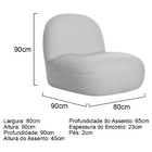 Sofá Curvo 140cm 2 L E 2 Poltrona Orgânico Escritório Recepçã