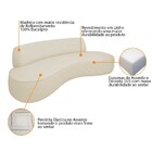 Sofá Curvo 140cm 2 L E 2 Poltrona Orgânico Escritório Recepçã