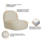 Sofá Curvo 140cm 2 Lugares E 1 Poltrona Amsterdã Bouclé - Ama