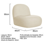 Sofá Curvo 140cm 2 Lugares E 2 Poltrona Amsterdã Linho - Amar