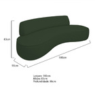 Sofá Curvo 180cm 3 Lugares E 1 Poltrona Amsterdã Linho - Amar