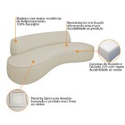 Sofá Curvo 200cm 2 Lugares E 2 Poltrona Amsterdã Bouclé - Doc