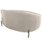 Sofá Curvo 2 Lugares 150cm Braço Dir. Thommy Pés Ouro Linho O