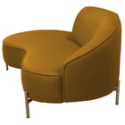 Sofá Curvo 2 Lugares 150cm Braço Esq. Thommy Pés Ouro Linho M