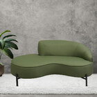 Sofá Curvo 2 Lugares 150cm Braço Esq. Thommy Pés Preto Linho