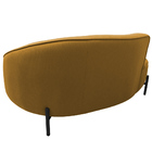 Sofá Curvo 2 Lugares 150cm Braço Esq. Thommy Pés Preto Linho