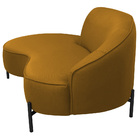 Sofá Curvo 2 Lugares 150cm Braço Esq. Thommy Pés Preto Linho