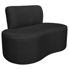 Sofá Curvo 2 Lugares Amsterdã 120cm Bouclé - Amarena Móveis -