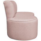 Sofá Curvo 2 Lugares Amsterdã 120cm Bouclé - Doce Sonho Móvei