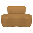 Sofá Curvo 2 Lugares Amsterdã 130cm Bouclé - Amarena Móveis -