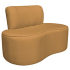 Sofá Curvo 2 Lugares Amsterdã 130cm Bouclé - Doce Sonho Móvei