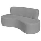 Sofá Curvo 2 Lugares Amsterdã 140cm Bouclé - Cinza