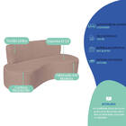 Sofá Curvo 2 Lugares Amsterdã 140cm Linho - Amarena Móveis -