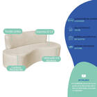 Sofá Curvo 2 Lugares Amsterdã 140cm Linho - Amarena Móveis -