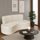 Sofá Curvo 2 Lugares Amsterdã 140cm Linho - Amarena Móveis -