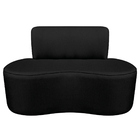 Sofá Curvo 2 Lugares Orgânico Escritório Recepção Sala  Amste