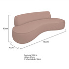 Sofá Curvo 2 Lugares Orgânico Escritório Recepção Sala Amster