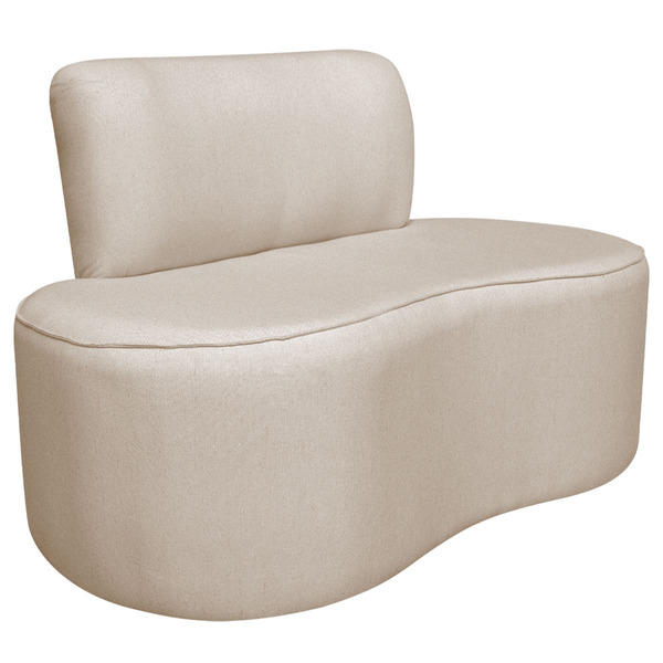 Sofá Curvo 2 Lugares Orgânico Escritório Recepção Sala Amster