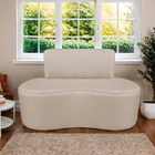 Sofá Curvo 2 Lugares Orgânico Escritório Recepção Sala Amster