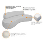 Sofá Curvo 2 Lugares Orgânico Escritório Recepção Sala Amster