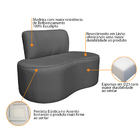 Sofá Curvo 2 Lugares Orgânico Escritório Recepção Sala Amster