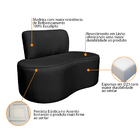 Sofá Curvo 2 Lugares Orgânico Escritório Recepção Sala Amster