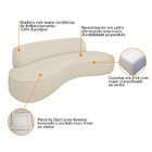 Sofá Curvo 2 Lugares Orgânico Escritório Recepção Sala Amster