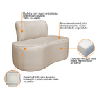 Sofá Curvo 2 Lugares Orgânico Escritório Recepção Sala Amster