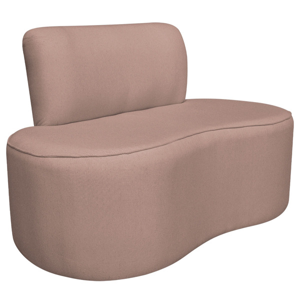 Sofá Curvo 2 Lugares Orgânico Escritório Recepção Sala Amster