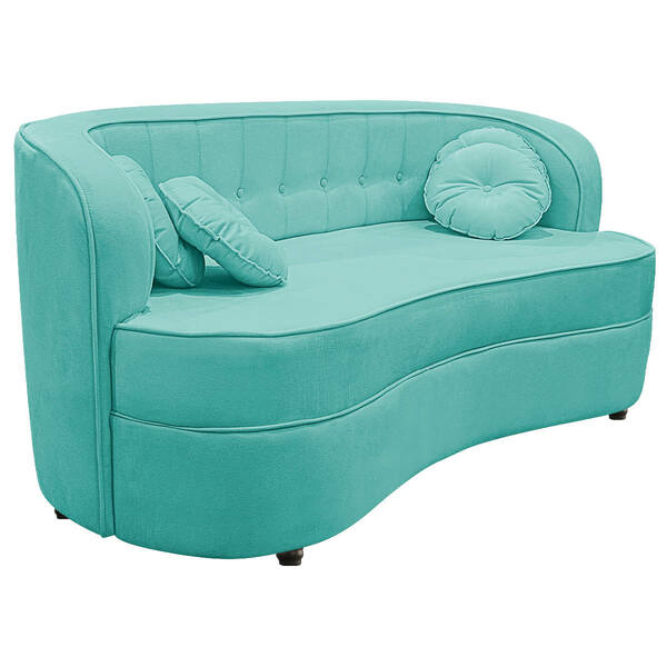 Sofá Curvo 2 Lugares Orgânico Sala Recepção Escritório Decora