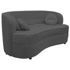 Sofá Curvo 2 Lugares Orgânico Sala Recepção Escritório Decora